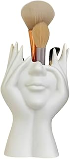 Jarrón de plástico de cerámica blanca con asp...