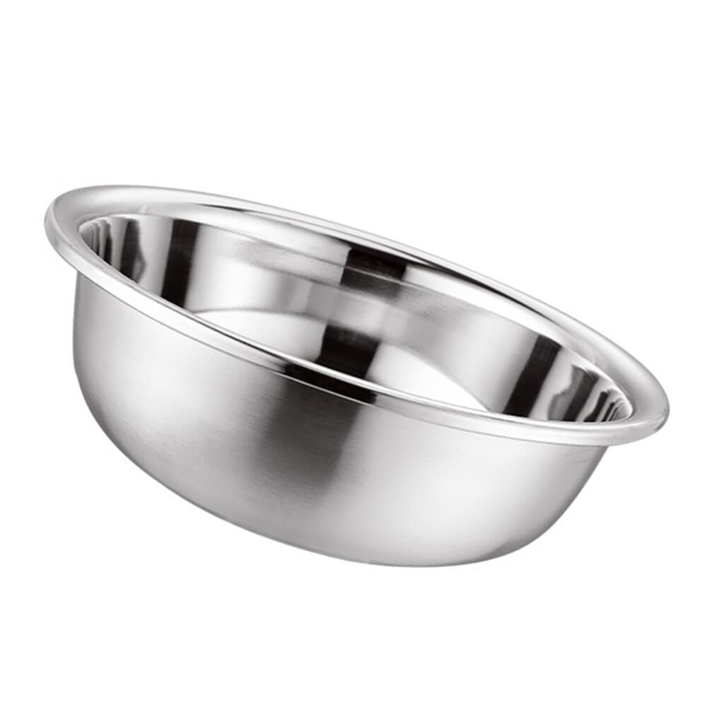 Uonlytech Stainless Steel Mixing Bowls 28cm Polished Mirror Heavy Duty Kitchen Bowls Flour Basin Vegetable Washing Bowls Prep Bowls Nesting Metal Bowl for Cooking Serving
