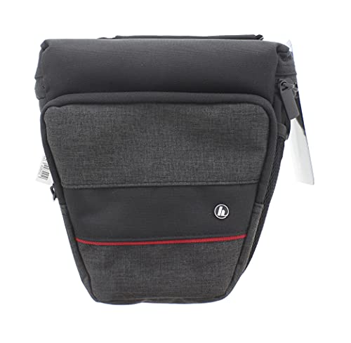 Hama Kameratasche „Valletta“ f&uuml;r Digitalkamera (Fototasche f&uuml;r Fotokamera mit Objektiv, mit G&uuml;rtelschlaufe, Tragegriff und Zusatzf&auml;chern, Colt Kameratasche zum Umh&auml;ngen, 15 x 9 x 15,5 cm) schwarz
