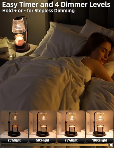 MAOYUE Dimmable Candle Warmer Lamp w/ Adjustable Height & Timer - image 3