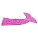 JR.WHITE Mermaid Tail Blanket Kids and Adults, Hand Crochet Snuggle Mermaid, All Seasons Seatail Sleeping Bag Blanket (Adult-Scale-Pink)