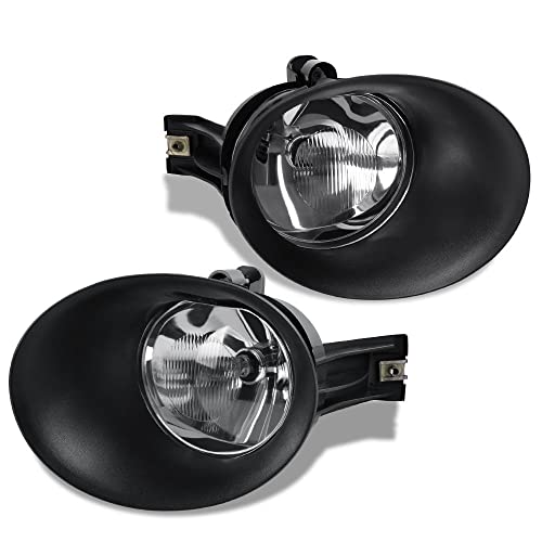 G-Plus Compatible With Dodge Ram 1500 02-08 / Compatible With Dodge Ram 2500 Ram 3500 03-09 / Compatible With Dodge Durango 04-06 Glass Bumper Fog Lights Driving Lamps+Bezel #TOP24