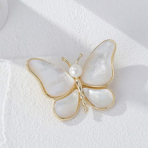 Hetica Pearl Butterfly Pins Women Animal Shell Butterfly Novel Pin Safety Brooch Pins, Enamel Pins For Clothing Backpack Hat Decoration, Mother's Day Valentine's Day Anniversary Birthday Gifts For Women #TOP1
