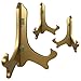 Gold Metallic Wood Easels Premium Quality Folding Display Plate Stand Holder - 7 Inch - Set of 3 Pieces