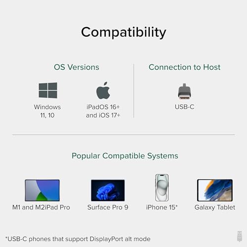 image for Plugable 8-in-1 USB C Hub for iPad with Stand, 100W Pass-Through Charg