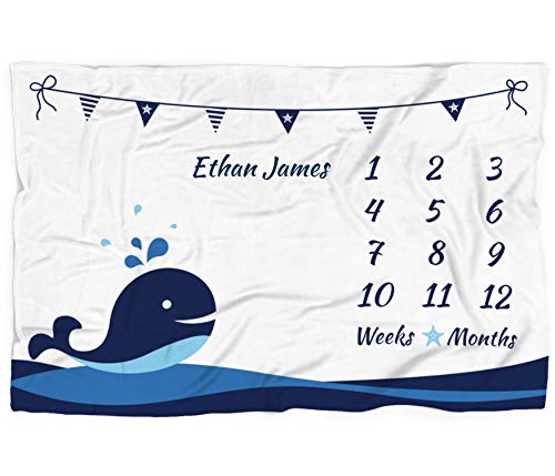 baby month blanket personalized