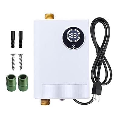 110V Tankless Water Heater, 3000W Electric Water Heater Under Sink, On Demand Instant Hot Water Heaters with Digital Display, 1/2" NPT for Hand Wash Kitchen RV
