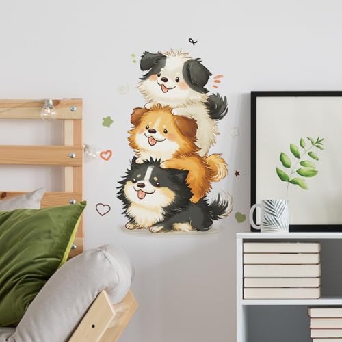 Vinilos decorativos perros adorables Achang Pegatinas de pared miniatura 3