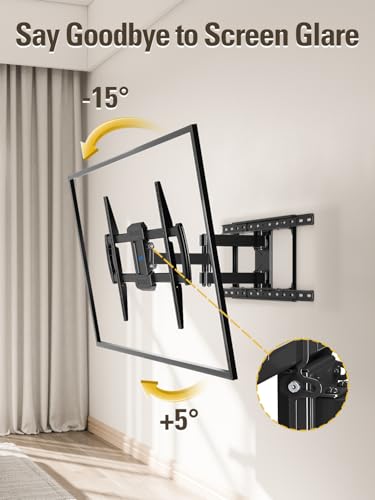 Image of Mounting Dream TV Wall Mounts Bracket for Most 42-84 Inch TVs, UL Listed Premium TV Mount Full Motion with Articulating Arms, Max VESA 600x400mm and 100LBS, Fits 16 inch, 18 inch, 24 inch Studs, MD2296-24K