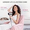 CASAMAA Professional Ionic Hair Dryer Powerful AC Motor Quick Drying with 2 Speed 3 Heat Setting, Cool Shot Button with 1 Diffuser & 2 Concentrator, Hairdryers for Women Man