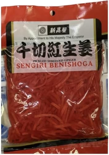 Generic NITAKAYA Sengiri Beni Shoga (Pickled Shredded Ginger) | Premium Japanese Tsukemono great for...