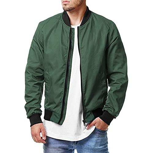 Bomber veste légère homme vert XL avec poches zippées