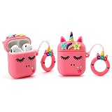 Awin Case Unicorn Case for Airpods/Airpods 2 Case,3D Cute Cartoon Soft case,Kawaii Kids Girls Women