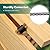 8FT Wooden Garden Pathway Outdoor Roll Out Walkway with Non-Slip Surface, Patios Backyard Beach Wedding Party Pathways Rustic Path Decorative Boardwalk for Outside (Straight)