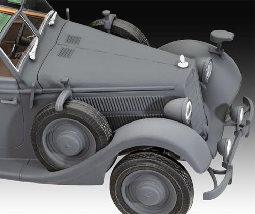 Revell 03354 Type 320 (W142) Cabriolet Échelle 1:35 Unbuilt/Unpainted Plastic Model Kit, Molded Colour, 14.1 cm x 5 cm x 4.5 cm - Image 3