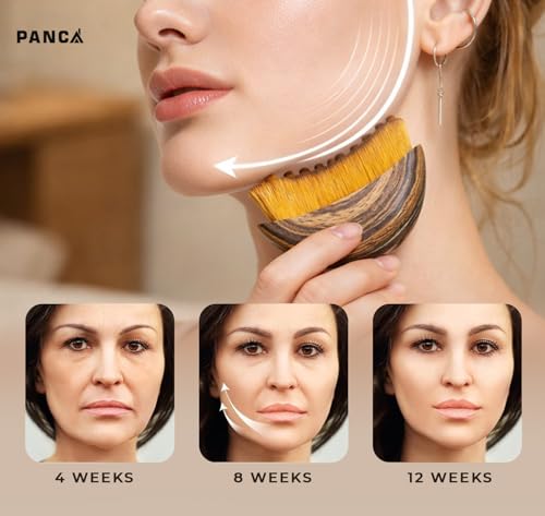Image of Lymphatic Contour Face Brush for Jawline Sculpting & Drainage - Gua Sha Facial Massager for Chin, Neck & Double Chin Reduction - Soft Bristles, Reduces Puffiness, Promotes Detox, Lift & Skin Glow - Anti-Aging Skin Tightening Tool with Travel Case