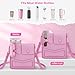 belle&birdie Water Bottle Carrier Bag with Phone Pocket for Stanley Cup 40/30 oz, 5 Compartments & Adjustable Strap, Portable Crossbody Water Bottle accessories Holder for Outdoor, Gym, Travel