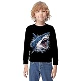 トレーナー キッズ さめ サメ 子供 長袖 男の子 女の子 スウェット トップス クルーネック 可愛い おしゃれ カジュアル 通気性 ジュニア 子供服 普段着 日常着 通学 春秋