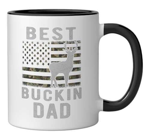 Taza de Cerámica Motivo Camuflaje Caza 11 oz Negro/Blanco miniatura 2