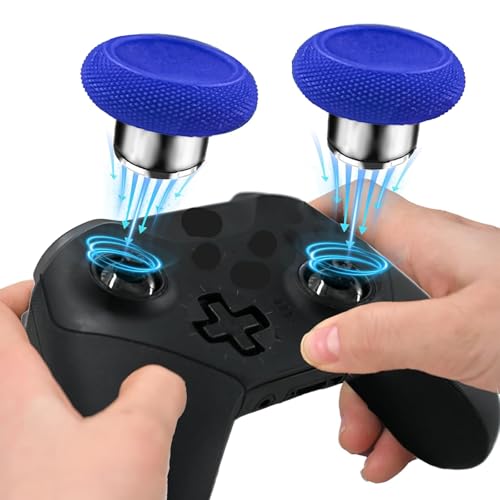 Image of 2 in 1 Short Metal Thumbsticks Replacement for Elite Series 2 Core Controllers, Replacement Thumbsticks for Xbox Elite Series 2 Controllers(Blue)