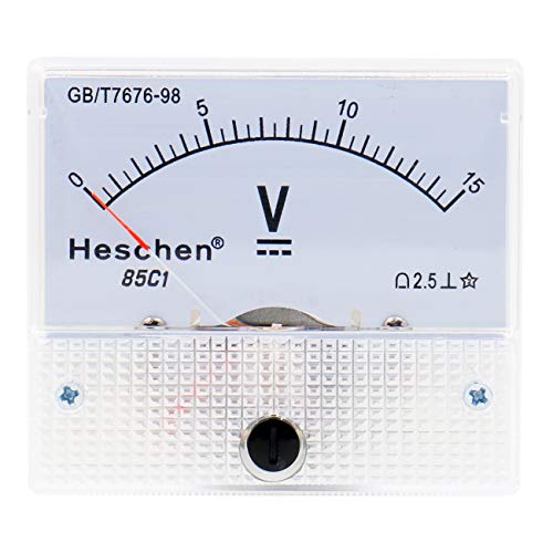 Heschen 85C1-15V - Medidor de voltímetro (85C1-15V, clase 2,5), color blanco