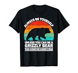 Vintage Grizzly Bear Animal Lover Retro Cute Grizzly Bear T-Shirt