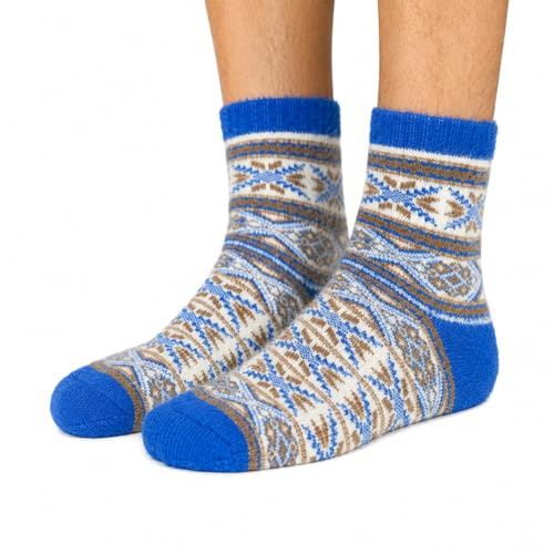 Image of Angora Wool Socks - Machine Washable Dry-Foot Fuzzy Warm Breathable Soft Unisex Indoor /Outdoor Socks for Women and Men