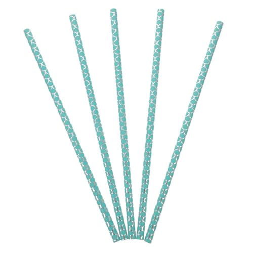 Pitillos de papel desechables azules claros 100 pcs miniatura 1