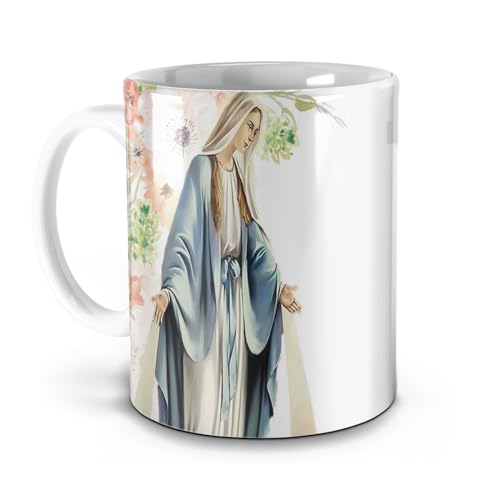 Caneca Branca Nossa Senhora das Graças - Presente Abençoado para Todos