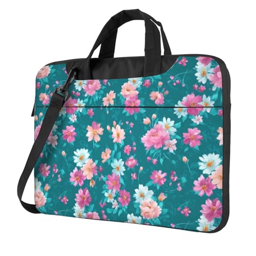Housse de protection pour ordinateur portable 15.6 pouces Preppy fleurs rose