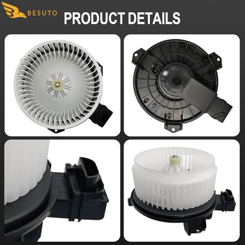 Image of BESUTO HVAC Heater Blower Motor Compatible with Acura MDX RDX TL TLXTSX; for Buick Lucerne 2006-2011;for Lincoln MKX MKZ Nautilus;for Jaguar F-Type XF XFR XFR-S etc. w /Fan Cage