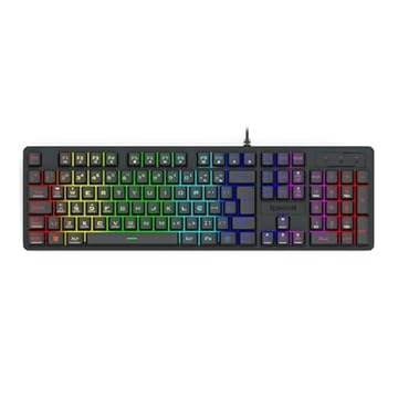 Teclado Membrana Gamer Redragon Netherbane Iluminação Rainbow Preto ABNT2 K521-R PT