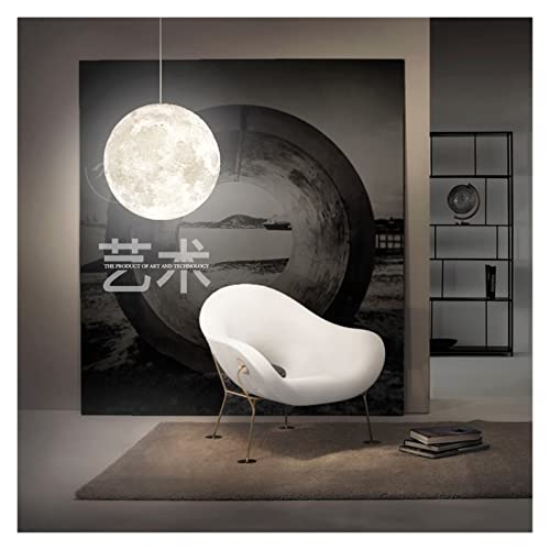 Suspension lune 3D chic pour un éclairage de salon design