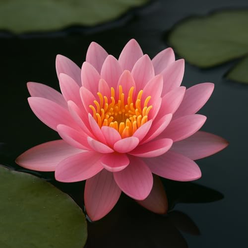 Pinke Seerose für den Gartenteich, Aquarium, Naturteich, mini Teich, Knolle mit Austrieb, Teichrose, Seerose, Nymphaea