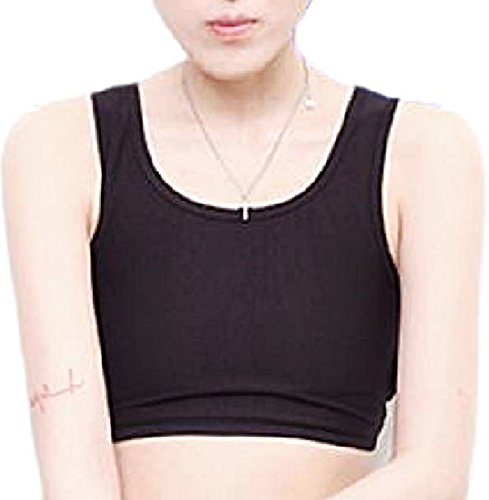 MYクリエイツ 男性用ブラジャー ナベシャツ 吸汗速乾 女性化乳房 胸つぶし スポーツブラ (XL, ブラック)