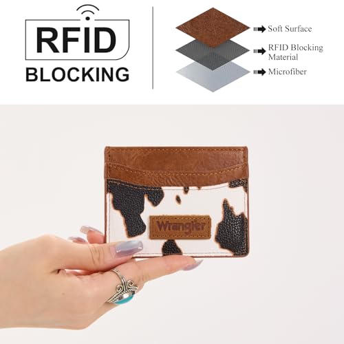 Image of Montana West X Wrangler Credit Card Holder Rfid Wallet Women Slim Card Wallet Minimalist Ladies Wallet with 4 Card Slots