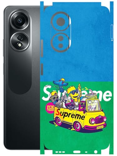 Image of AtOdds - Full Body Back Screen Guard Protector Film - Lamination Wrap Skin Sticker Compatible with Oppo A58 (4G) | Scratchproof Matte Finish (Simps)