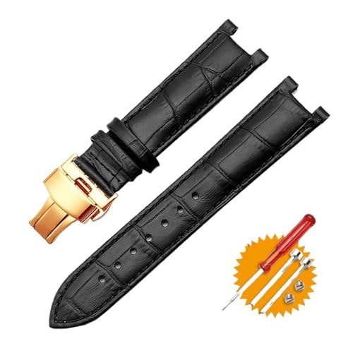 Bracelet de montre en cuir noir style chic et urbain