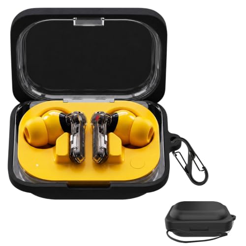 HENGFUQT �V���R���ی�P�[�X For Nothing Ear (3a) �Ή� �����h�~�t�b�N�t�� �X�����y�� �_�炩�V���R���f�� �Ռ��z�� �����E���E�ق���h�~ �����ɂ��� �X�|�[�c�����N�[���f�U�C�� �\�t�g�J�o�[(�u���b�N)