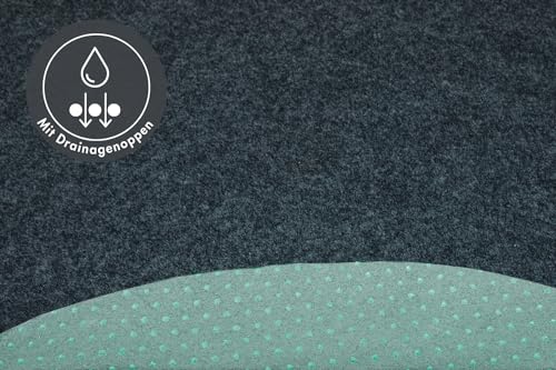 Césped artificial para exterior resistente a la intemperie y drenaje con puntos 5