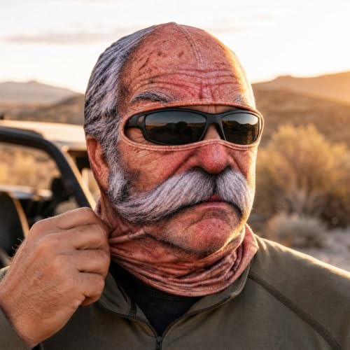 Funny Old Man Ski Mask Balaclava, Realistic Full Face Cover for Men Women - image 2