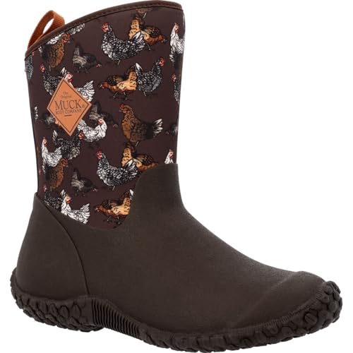 Muck Boot Muckster Ii Mid Short Boots Dark Brown/Chicken Print Size 8 M