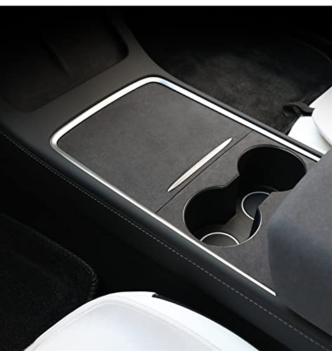 Pegatina decorativa premium de titanio para consola de Tesla Model 3 y Y 4