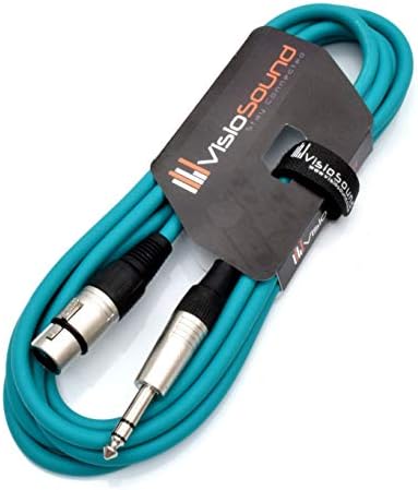 Female XLR to 6.35mm Stereo TRS Jack Lead/Balanced Signal/Audio Patch Cable 3m Black