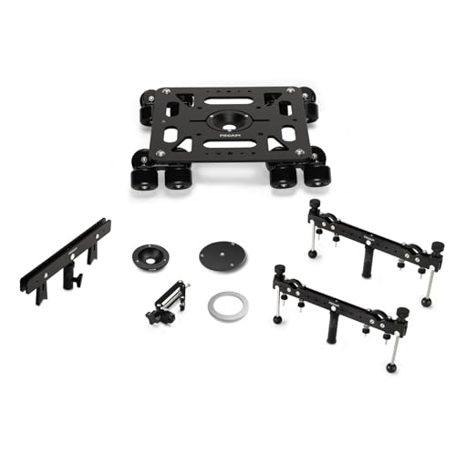 Chariot Coulissant pour caméra vidéo/Film PROAIM Breeza avec extrémités de la Piste. Compatible avec Les têtes de caméra Mitchell, Flat, 75 mm et 100 mm...