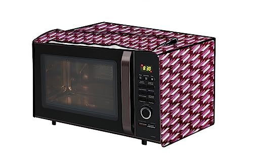 Image of The Furnishing Tree PVC Waterproof Microwave Oven Cover Compatible for Panasonic 27 L Convection NN-CD684BFDG Symmetric Pattern Voilet