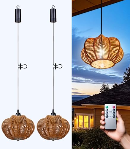Battery Operated Chandelier Outdoor Waterproof, Gazebo Lights Battery Powered, Boho