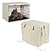 NUMNBE Dog Crate Cover Oxford Cloth 63x48x50cm Universal Kennel Protection Cover, Dust and Weatherproof - Reduces Anxiety, Scratch, Suitable for All Seasons