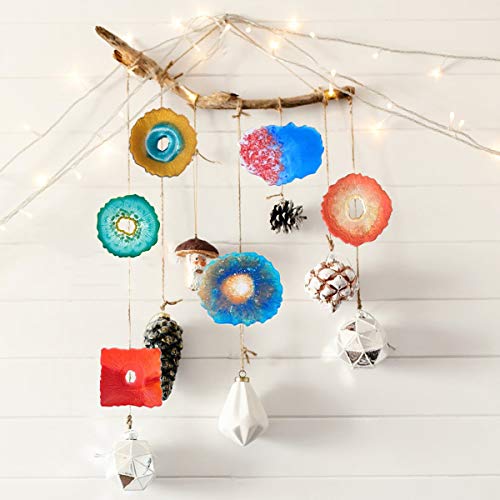 wenyujh Unregelmäßig Untersetzer DIY Kunsthandwerk Künstlerbedarf Nageldekore Silber Gold Form Basteln DIY Art Achat… – Bild 7