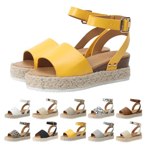 Platform Sandals for Women 2025,Ankle Strap Sandals for Women,Women's Platform & Wedge Sandals,Open Toe Espadrilles for Women,Comfy Wedges for Women,Leather Sandals,Summer Beach Shoes 5